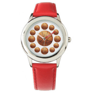 Thirteen Orange Basketballs, Kids Leather Watch, Watch