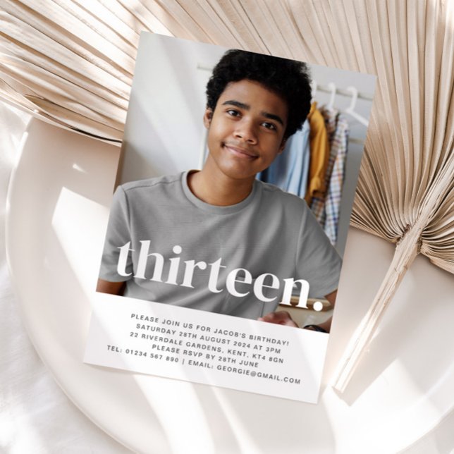 Thirteen Photo Birthday Invitation  (Creator Uploaded)