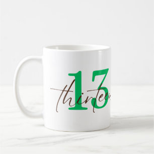 Thirteenth Year with Personalization Coffee Mug
