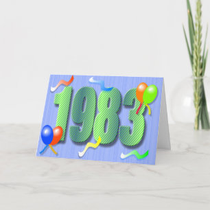 Thirtieth Birthday 1983 Card