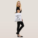 THIRTY AF Personalised Funny 30th Birthday Tote Bag<br><div class="desc">This personalised “THIRTY AF” tote bag is the ultimate 30th birthday accessory — bold, fun, and fabulously functional. Featuring a custom name in elegant script beneath the playful slogan, it’s perfect for brunches, gifting, errands, or that post-party coffee run. Made for birthdays with attitude, this bag is as stylish as...</div>