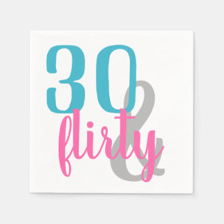Thirty and Flirty Birthday Paper Napkins