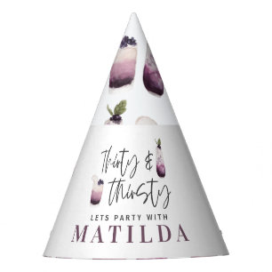 Thirty and thirsty 30th birthday party party hat