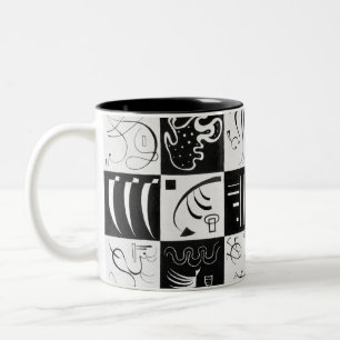Thirty, Biomorphic Abstraction - Kandinsky Two-Tone Coffee Mug