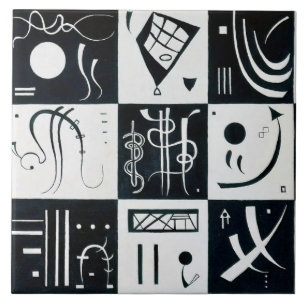 Thirty, Biomorphic Abstraction - Wassily Kandinsky Ceramic Tile