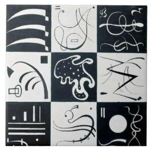 Thirty, Biomorphic Abstraction - Wassily Kandinsky Ceramic Tile