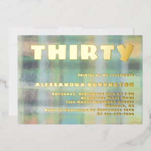 Thirty birthday celebration pastel green grey gold