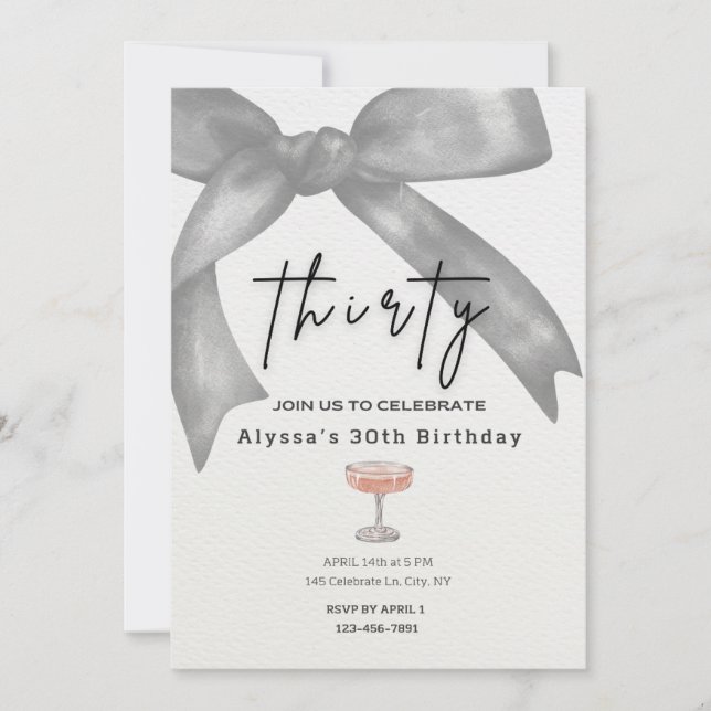 Thirty Birthday Party Invitation (Front)