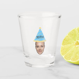 Thirty First Birthday Party Favours With Face Gift Shot Glass
