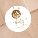 Thirty Gold Disco Ball 30th Birthday Party Classic Round Sticker<br><div class="desc">These are Thirty Gold Disco Ball 30th Birthday Party Favour Stickers!</div>