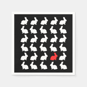 Thirty Happy Bunnies Paper Napkin