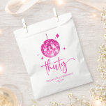 Thirty Pink Disco Ball 30th Birthday Party Favour Bag<br><div class="desc">These are Thirty Pink Disco Ball 30th Birthday Party Favour Bags!</div>