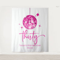 Thirty Pink Disco Ball 30th Birthday Party
