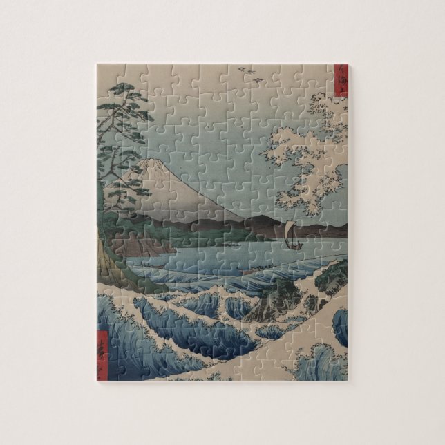 Thirty-six Views of Mount Fuji  富士三十六景,  Hiroshige Jigsaw Puzzle (Vertical)