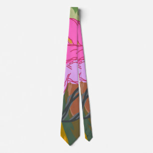 This abstract flower art design blends soft floral tie