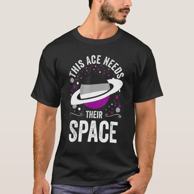 This Ace Needs Their Space Asexuality Saturn Ace A T-Shirt (Front)