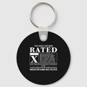 This Adult Has Been Rated Gen X  Key Ring