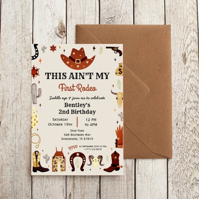 This Ain't My First Rodeo Boy Invitation (Creator Uploaded)