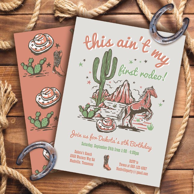 This ain't my first Rodeo Cowb Birthday Invitation (Creator Uploaded)