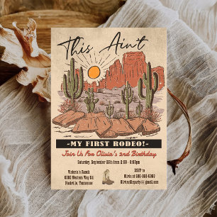 This Ain't My First Rodeo Cowboy Birthday Party Invitation