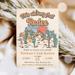This Ain't My First Rodeo Western 2nd Birthday Invitation