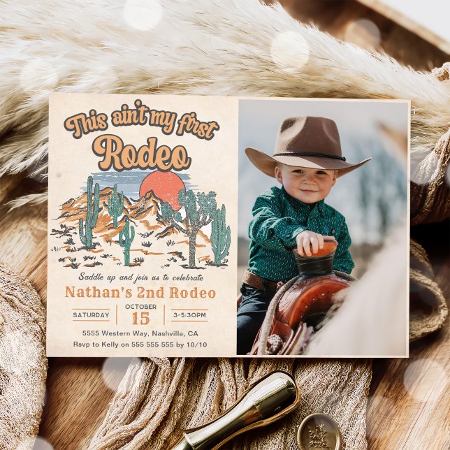 This Ain't My First Rodeo Western 2nd Birthday Invitation (Creator Uploaded)