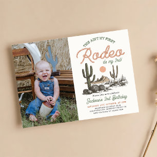 This Ain't My First Rodeo Western 2nd Birthday Invitation