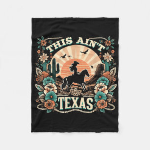 This Aint Texas Western Cowgirl Desert Sunset Art Fleece Blanket