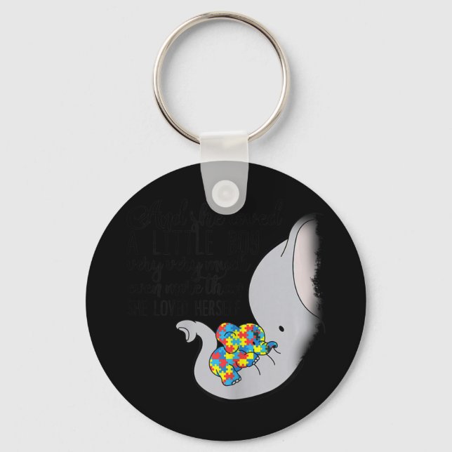 This And She Loved A Little Boy Very Very Much Eve Key Ring (Front)