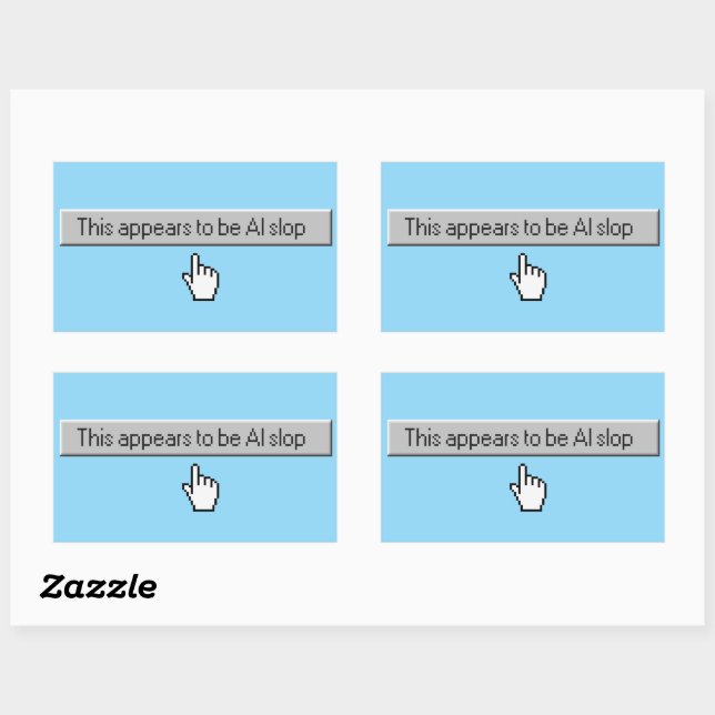 This Appears To Be AI Slop Button Rectangular Sticker (Sheet)
