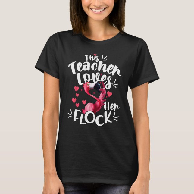 This Assistant Principal Loves Her Flock Flamingo  T-Shirt (Front)