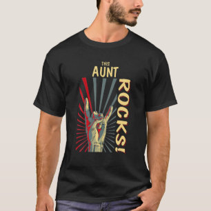 This Aunt Rocks Vintage Retro Concert 70S 80S Funn T-Shirt