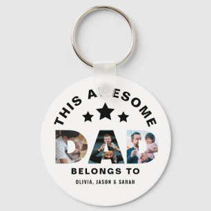This Awesome Dad Belongs to Father's Day Photo Key Ring