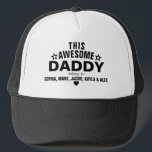 This Awesome Daddy Father Belongs to Kids Names Trucker Hat<br><div class="desc">This Awesome Daddy Father Belongs to Kids Names Trucker Hat</div>