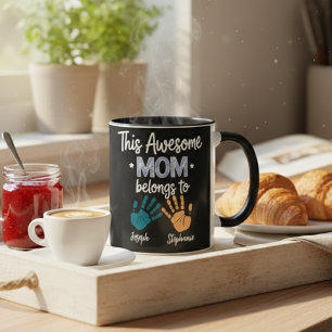 This Awesome Mum Belongs To Handprint Kids Mug