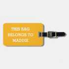 This Bag Belongs to Name Personalised Luggage Tag