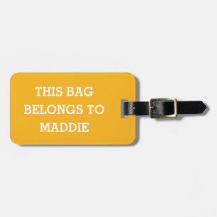 This Bag Belongs to Name Personalised Luggage Tag