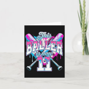 This Baller Is Now 11 Ice Cream Baseball Drip 11th Card