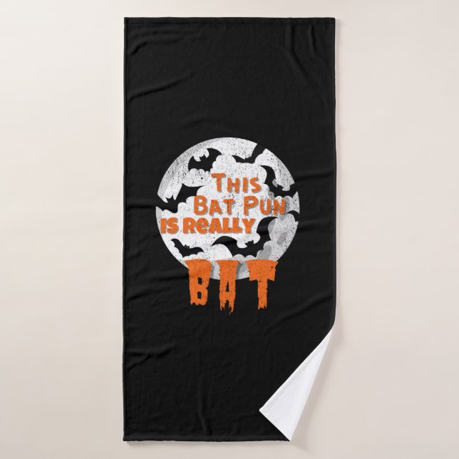 This Bat Pun Is Really Bat Bath Towel (Bath Towel)