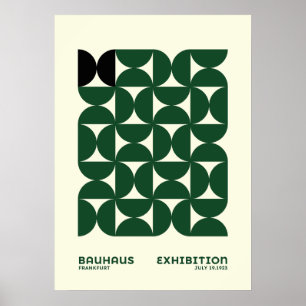 This Bauhaus-inspired geometric pattern poster fea