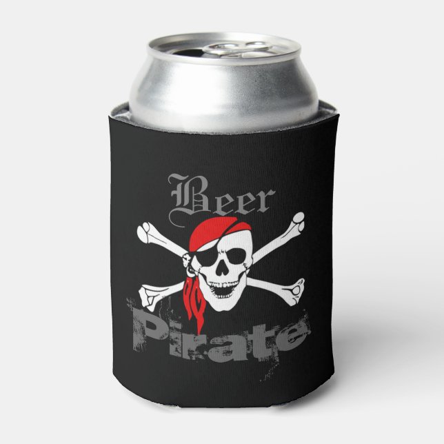 This be me pirate booty! Funny Beer Pirate Can Cooler (Can Front)