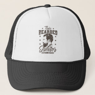 This bearded Janitor does it better Hausmeister Trucker Hat