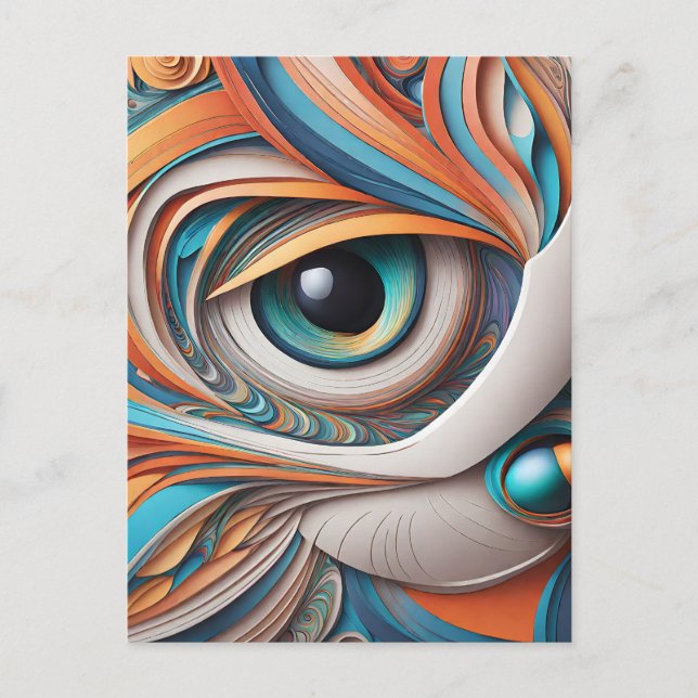 This beautiful cat vector art is the perfect addit postcard (Front)