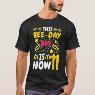 This Bee Day Boy Is Now 11 11th Birthday Party 11 T-Shirt