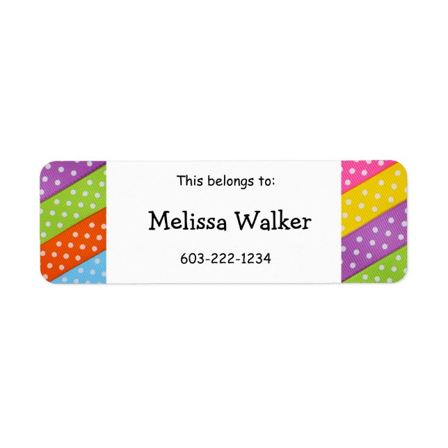 "This belongs to" Custom Name Kid's Sticker (Front)