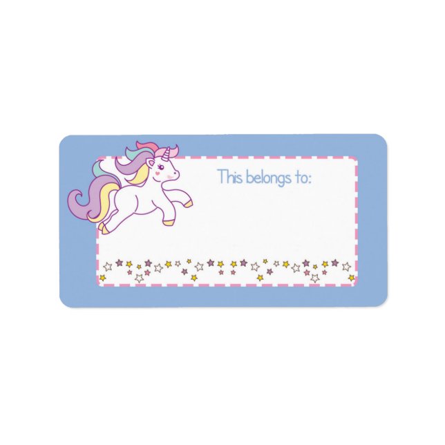 This belongs to  label - Cute unicorn 1 (Front)