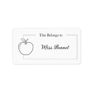 This Belongs to Labels, School Teacher Label