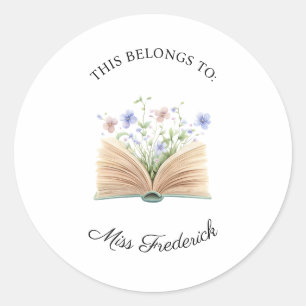 This Belongs to Labels, Teachers Classic Round Sticker