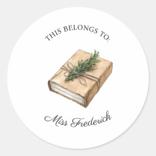 This Belongs to Labels, Teachers Classic Round Sticker