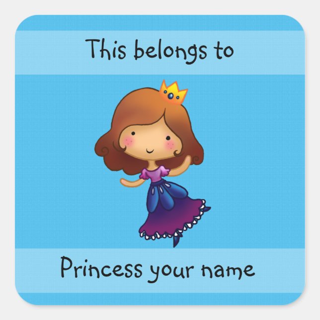 This belongs to princess sticker (Front)